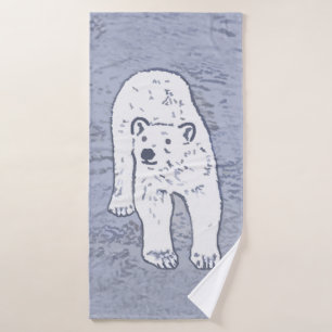 Ours polaire sur la peinture sur glace - Art origi