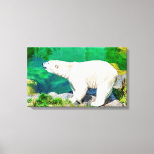 Ours polaire sur toile