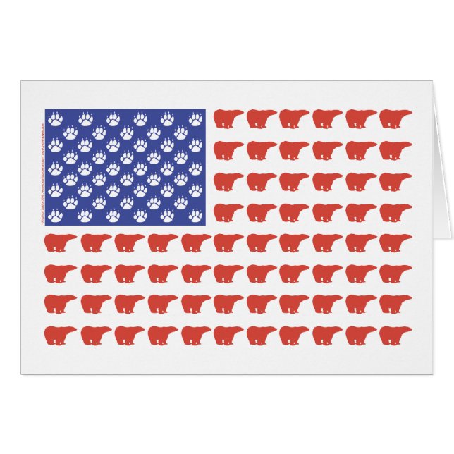 Ours polaires patriotiques USA (Devant horizontal)