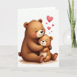 Ours rayés Carte Affectueuse