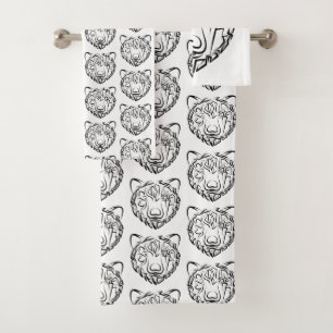 Ours tribal noir et blanc