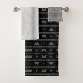 Ours tribal Noir et gris
