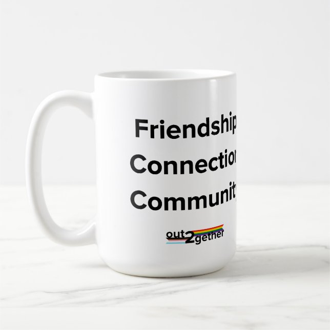 Out2Together-Logo-Tasse Kaffeetasse (Links)