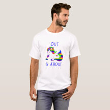 Out and About Rainbow Unicorn LGBT Shirt