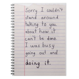 Out and Doing It Notebook Notizblock
