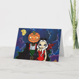 "Out de citrouille du Roi carte de voeux de Night"