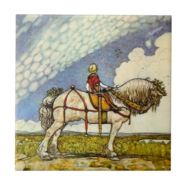 "Out In the Wide World" von John Bauer Fliese (Vorderseite)