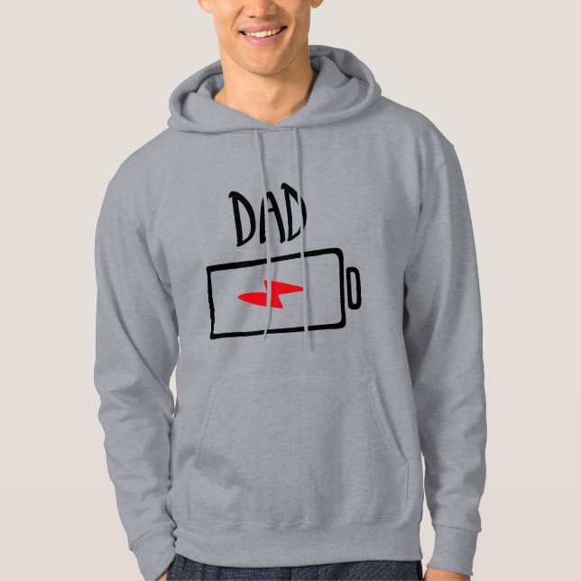 Out of Batteries – Dad Hoodie (Vorderseite)