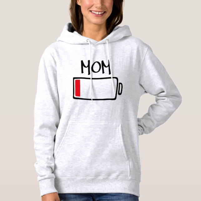 Out of Batteries – Mom Hoodie (Vorderseite)