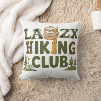Out Of Breath Hiking Society Funny Sloth Hiker Kissen