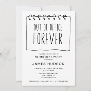 Out-of-Office Forever Retirement Party Einladung