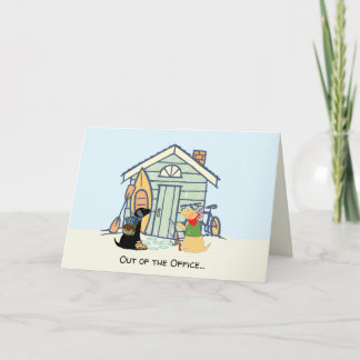 Out of Office Funny Dog Greeting Card Karte
