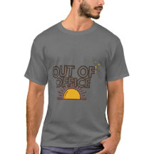 Out Of Office Urlaub Retro Sonnenuntergang T-Shirt