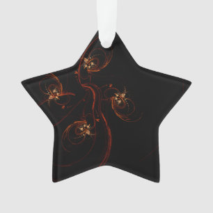 Out of the Dark Abstrakt Art Acrylic Star Ornament