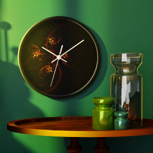 Out of the Dark Abstrakt Art Round Große Wanduhr