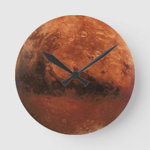 "Out of the world" Vollständige Mars-Uhr Runde Wanduhr