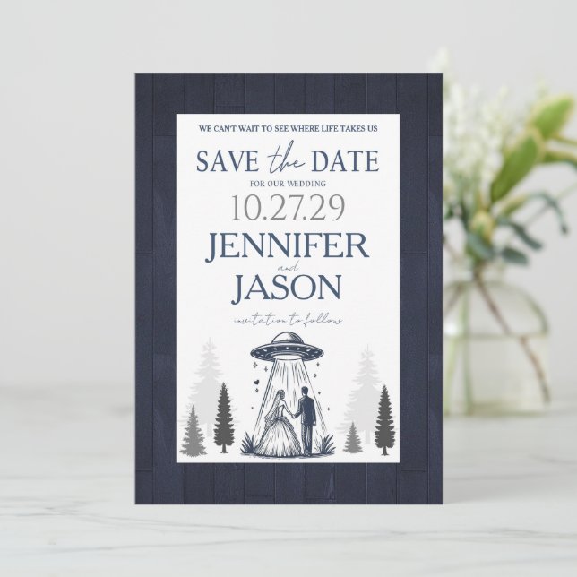 Out of this World Save The Date (Stehend Vorderseite)