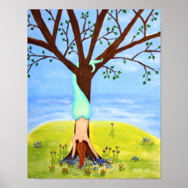 "Out Of Water" Mermaid Full Bleed Print Poster (Vorne)