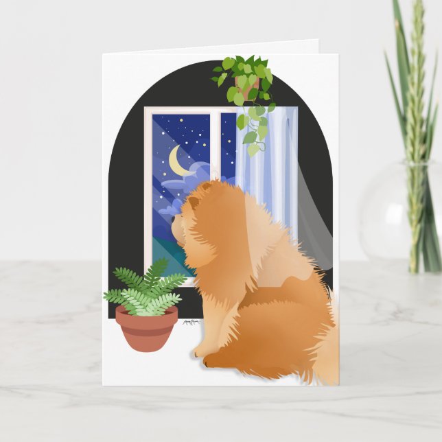 OUT THERE SOMEWHERE Chow memorial Card Karte (Vorderseite)