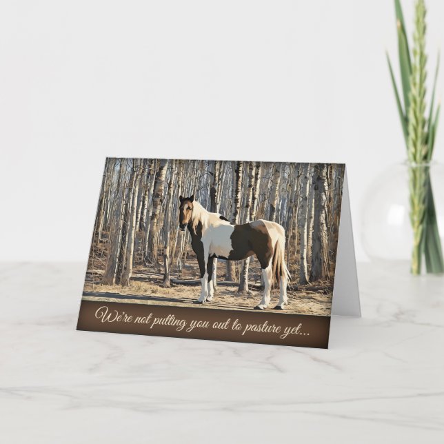 Out to Pasture - Birthday Card Karte (Vorderseite)