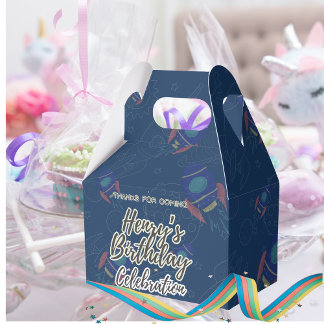 Out to space Birthday celebration Favor Box Geschenkschachtel