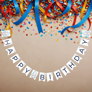 Out to Space Customizable Birthday Wimpelkette