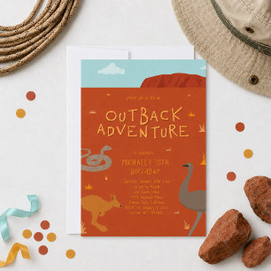 Outback-Abenteuer-Geburtstag Einladung