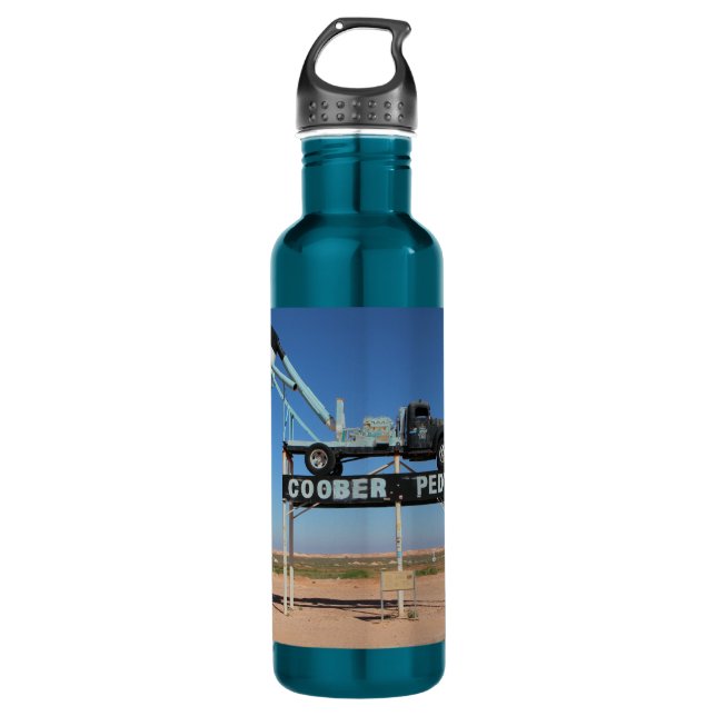 Outback Coober Pedy maßgeschneiderte Souvenir Edelstahlflasche (Vorderseite)
