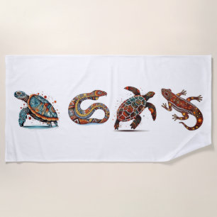 Outback Earth Spirits, Aborigine-Kunst Strandtuch