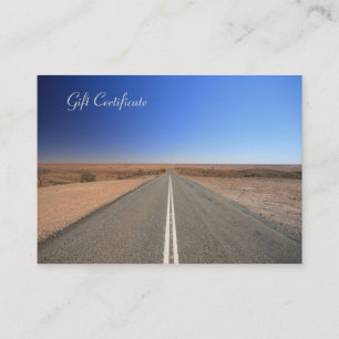 Outback Straßen-Reise-Agent - Geschenk-Zertifikat Rabattkarte