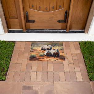 Outback Trio: Wombat Wanderers Fußmatte