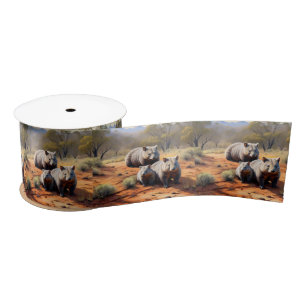 Outback Trio: Wombat Wanderers Satinband