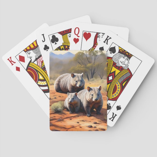 Outback Trio: Wombat Wanderers Spielkarten (Rückseite)