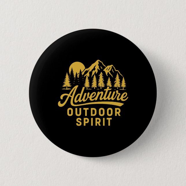 Outdoor-Abenteuer Wandern Camping Bergsteigen Berg Button (Vorderseite)