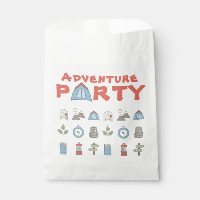 Outdoor Adventure Camping Wandern Kid's Party Geschenktütchen (Vorderseite)