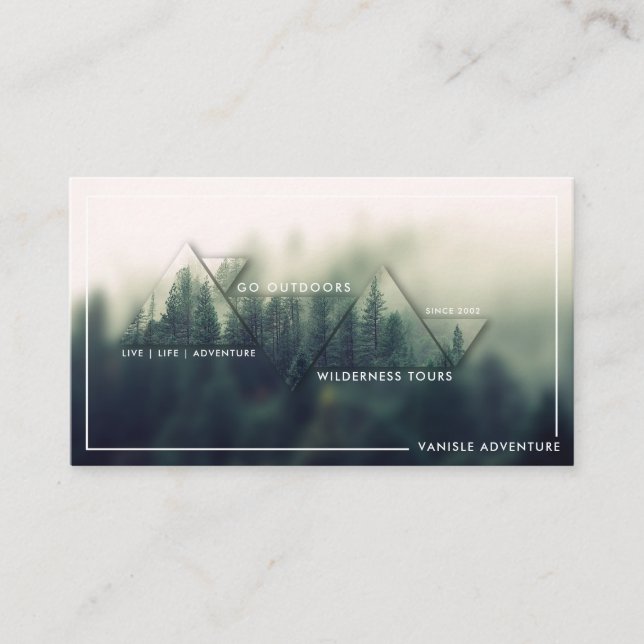 Outdoor Adventure Logo-Visitenkarte Visitenkarte (Vorderseite)