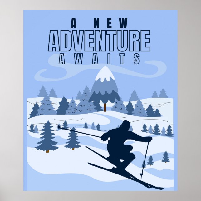 Outdoor Adventure Snowboarden Winter Poster (Vorne)