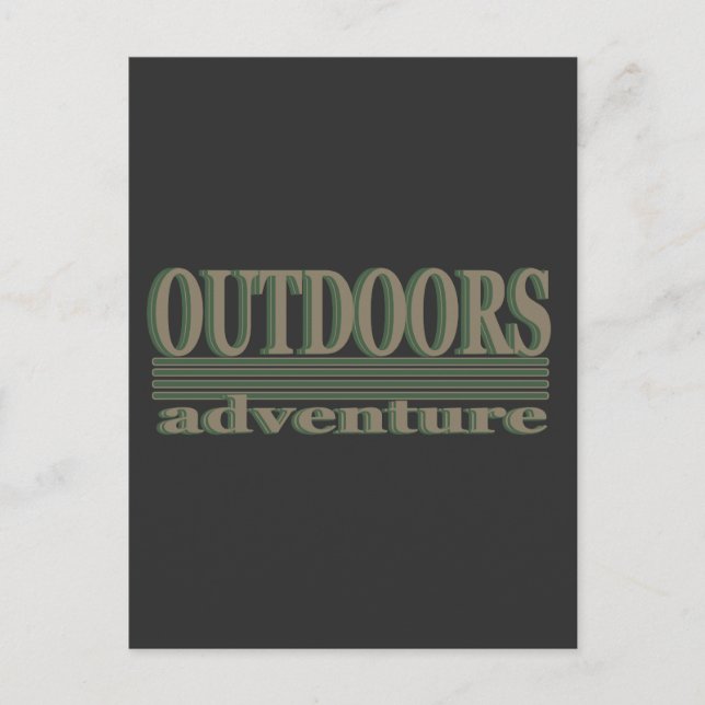 Outdoor Adventure Text Design Illustration Postkarte (Vorderseite)