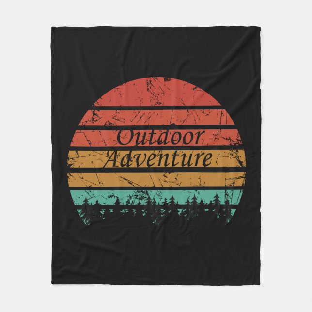 Outdoor Adventure Wander-Liebhaber Fleecedecke (Vorderseite)