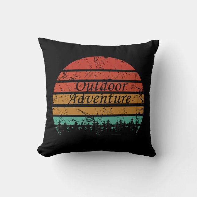 Outdoor Adventure Wander-Liebhaber Kissen (Vorderseite)