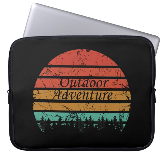 Outdoor Adventure Wander-Liebhaber Laptopschutzhülle (Vorderseite)