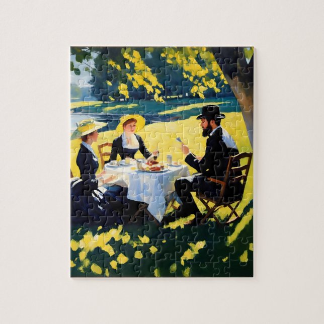 Outdoor Breakfast Scene: Kunstwerke aus dem 19. Ja (Vertikal)