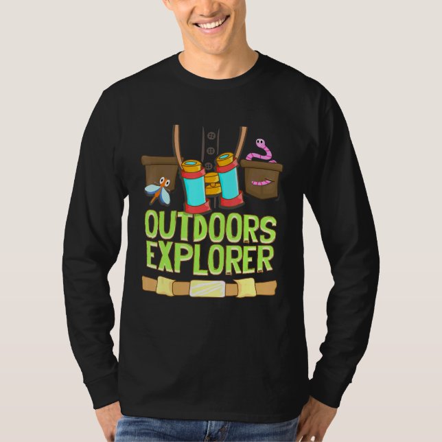 Outdoor Explorer Zookeeper Vest Bugs Binoculars S T-Shirt (Vorderseite)