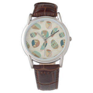 Outdoor Geo Step   Aquamarines Muster Armbanduhr