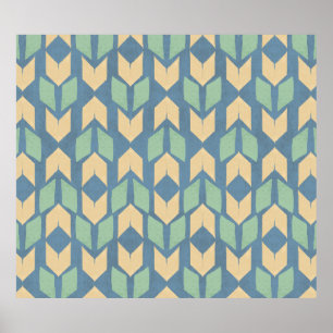 Outdoor Geo Step Geometric Arrow Pattern Poster