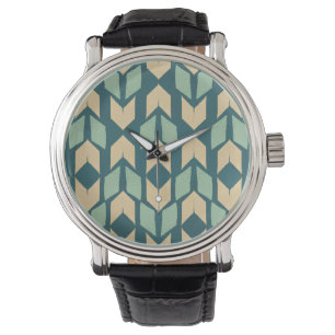 Outdoor Geo Step   Geometrisches Aquamarines Arrow Armbanduhr