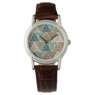 Outdoor Geo Step Geometrisches Muster Armbanduhr
