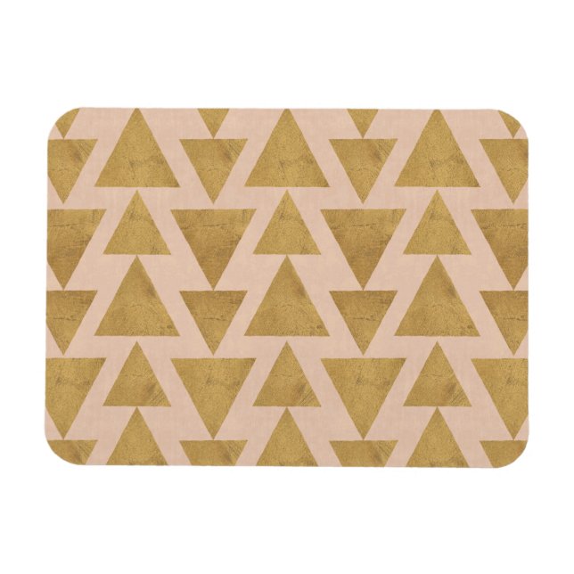 Outdoor Geo Step | Geometrisches Muster aus Gold u Magnet (Horizontal)