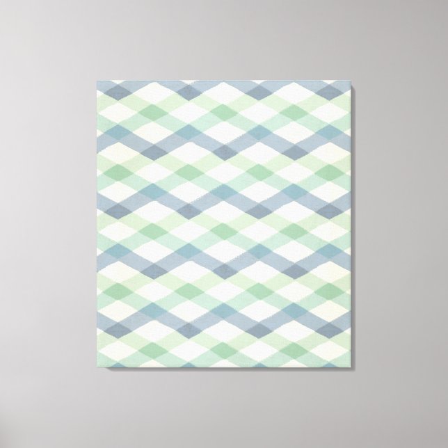 Outdoor Geo Step | Geometrisches Muster der Pastel Leinwanddruck (Vorderseite)