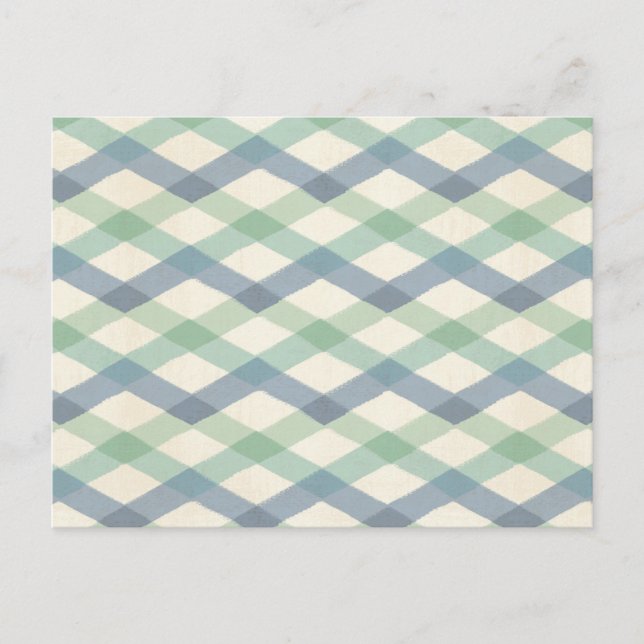 Outdoor Geo Step | Geometrisches Muster der Pastel Postkarte (Vorderseite)